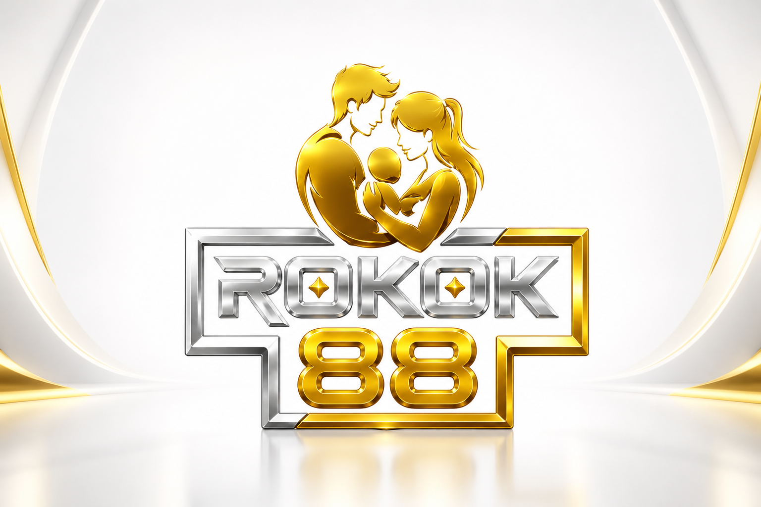 ROKOK88: siluet keluarga emas, ROKOK perak, 88 emas.