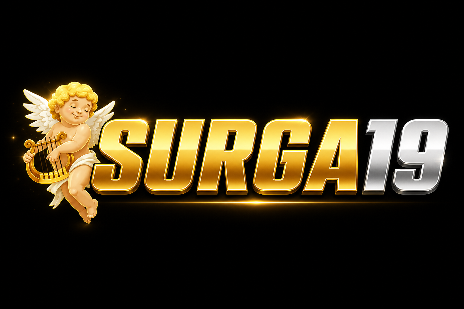 SURGA19: kerub emas bermain harpa, teks SURGA19.